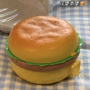 Bento Boxes New Double Hamburger Portable Lunch Box милая игра улов