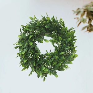 Dekorativa blommor 33 cm bröllopsdekor dörr girland semester krans xmas mori avdelning julvägg