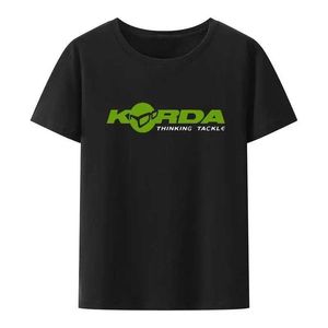 Męskie koszulki Korda inspirowane hołdem Thirt Thirt Men Casual modalne krótkie płyty wędkarskie ryby ryby karpiowe spokój kemping tshirt vintage sport t y240429