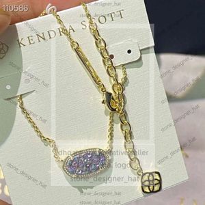 مصمم نسائي Kendrascott Jewelry KS Netlace Oval Female Twhelar سلسلة قلادة أنثى الأزياء الكلاسيكية للسيدات قلادة العطلة 1110