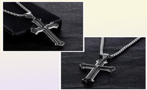 Bible Necklace Men Women Jewelry Gift Stainless Steel pendants 3D Three Layers Pendant Necklace8983387