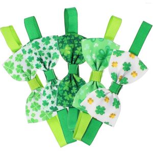 Hundhalsar 5 datorer Pet Bow Tie St Patrick's Day Cat Ties for Dogs justerbara