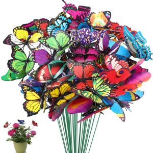 Dekorasyonlar 550pcs Su geçirmez Kelebek Bahçe Bahçesi Ekici Kelebek Çiçek Düzenlemesi Renkli Kelebek Açık Dekor Sak Torları Dekor