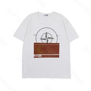 Wyspa nowa mens t shirt moda para styl luźne tee kamienne litera logo wzór drukowania luźne bawełniane swobodne koszulę krótkie rękaw