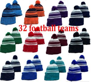 Migliaia di nuovi berretti cappelli American Football 32 squadre sport inverno berretti invernali a maglia Global Ship1765263