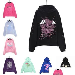 Mass de moletons moletons de designer de designer de designers de designer de aranha rosa Hoodie calça capuz homens imprimindo a qualidade superior muitas cores 2024 otgbv