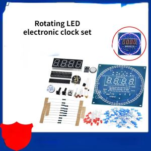 2024 DS1302 Rotating LED Display Alarm Electronic Clock Module DIY KIT LED Temperature Display for Arduino - Build Your Own DIY Electronics Kitfor DIY Electronics Kit