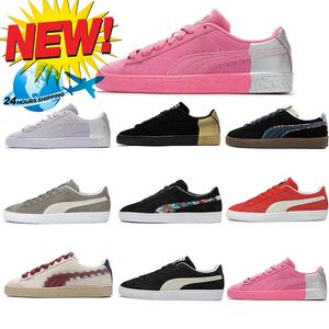 Designerskor Mens kvinnor Pumaa Casual Shoes Pink White Black Red Green Brown Men Women Trainers Sneakers 35.5-45