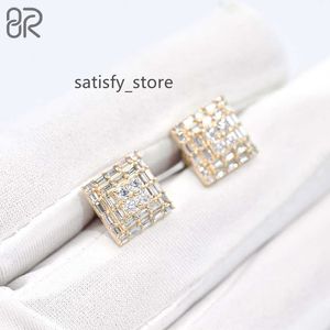 Custom Style VVS Moissanite Cluster Earrings Man Factory Wholesale Braguette Round Diamond Cut 925 Silver Fine Jewelry Earring