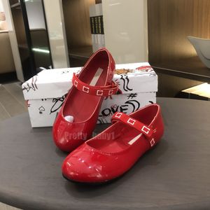 Luxury Girls Princess Shoes Summer Spring Designer Patent Leather Flats Shoes Kids Sweet Dance Brand Baby Girls Shoes