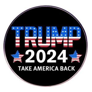 Trump 2024 pinos de broche levar a América de volta presidente vermelho azul lape de lapela camisa bolsa de distintivo de decoração de jóias acessórios presentes