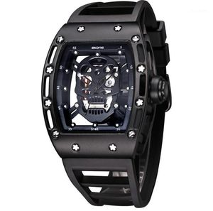 Wristwatches Men039s Watch Skull Watches 30M Waterproof Wrist Night Luminous Quartz Casual Hollow7389549