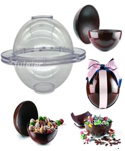 3D Big Sphere Policarbonato Chocolate Moldes Ball Moldes para assar Fazendo bolo de bomba de chocolate Jelly Dome Mousse Confeção 2205182455639
