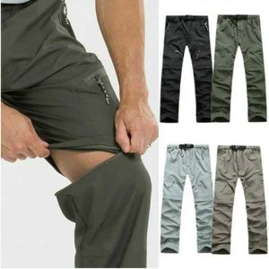 Herrenhosen Herren modisch Cabrio Schnelltrocknen Reißverschluss im Freien Wanderhosen Joggen atmungsaktive Hosen Shorts Q240429