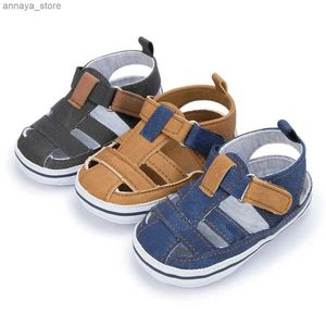 Sandały Meccior Baby Canvas Casual Boys Buty z nie poślizgającymi się gumowymi podeszwami dla niemowląt Noworodki Pierwsze niemowlęta dziewczęta Pierwsza sandalsl240429