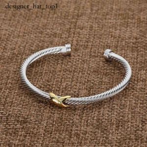 David Yurma Bracelet DesignerファッションDavid Yurma Jewelry Twisted X Braceted Gold Charm Sliver 925 Sterling Diamond Zircon Luxury for Women Silver Bracelets 7053