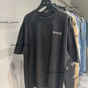 Balencig Shirt Paris Mens T Camisetas Europa Europa Balencig France Letter Letter Impressão gráfica Logo Moda Moda Deixe -me em paz Mulher de manga curta Mulheres 633 819