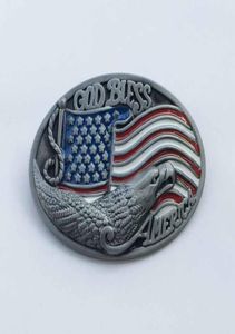 Amerikanische Flagge Silber Eagle Männer Gürtelschnalle SWBY705 Geeignet für 4 cm Wideth Snap am Gürtel mit kontinuierlich Stock6589447