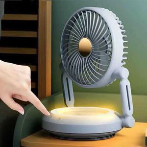 Ventiladores elétricos Desktop Dhaking Head Small Fan com Ultra Long Battery Lifeging Charging Charge ao ar livre portátil ventilador de vento forte Silêncio D240429