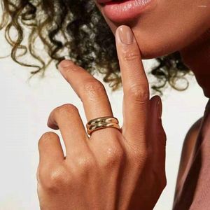 Cluster Rings Vintage Stainless Steel Ring Anillos Mujer Jewelry Aesthetic Bague Femme Layered Ringen Vikings Accessories Fidget 2024