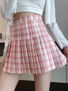 Skirts Women Plaid Grid Printed Summer Short Sexy Skirt High-Waist Mini School Girls Dance Clothing