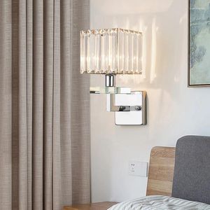 Wall Lamps Simple Modern Crystal Lamp Atmospheric Living Room TV Home Bedroom Nordic Bedside Corridor