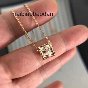 Designer Collana di lusso Vancllf Live Broadcast Versione alta v Famiglia caleidoscopio 18K Diamond rosa in oro rosa piccola catena di colletti in vita selvaggia