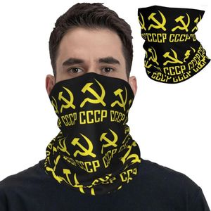 Lenços martelo e foice cccp bandana colar cápsula de pescoço impresso na União Soviética Batão de Balaclavas Máscara Máscara Faixa de cabeça quente para homens Mulheres