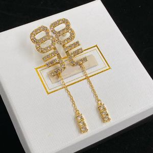 18K Gold earrings, Luxury, letters, Zircon, Pendants, Designer earrings, Fashion, Charm, Dangle & Chandelier, Designer jewelry, Ladies, Gifts. Wedding, Party