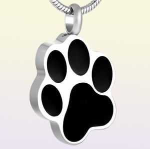 IJD8451 Pet DogCat Paw Print Stainless Steel for Ashes Cremation Urn Pendant Necklace Memorial Keepsake Pendant Jewelry3653298