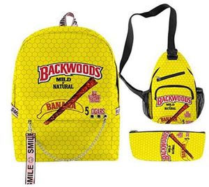 Backwoods Cigar Ryggsäck Backwood Print Bag Axel Laptop School Bag Travel Bag For Boys Men Backwoods Nya Zeeland Designer Qiij2362325