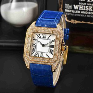 Square Watch Full Sky Star Belt with Diamonds for Men Roman Scale Fashion Quartz 111