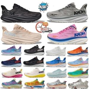 mens womens running shoes bondi 8 Clifton 9 Blazing Orange Triple Black White Cyclamen Shifting Sand outdoor trainers