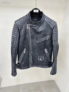 Cool Mens Real Genunine Leather Designer Jacket Outwear Designer Luxo Pais do Dia dos Pais do Dia do Inverno XMAN007