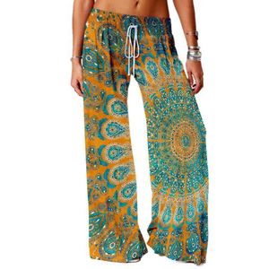 Spodnie damskie Capris Spring Bohemian Graphic Pants Summer Loose Pants Fashion Women Strtwear Y2K Spodnie Trendy Stylish Pantn Y240429