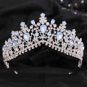 Tiaras barroco de luxo coroa opala de noiva Acessórios para cabelos de casamento