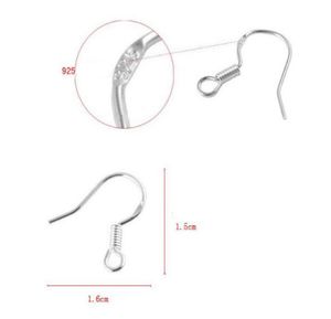 Sterling 925 Silverörhänge Fynd Fishwire Hooks Ear Wire Hook French Hooks Jewely Diy 15mm Fish Hook Mark 9252830876