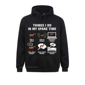 Herrtröjor tröjor saker jag gör i min fritid ridning rolig bonde hoodie tröjor för män sommar hoodies populära kläder tryckt på t240428