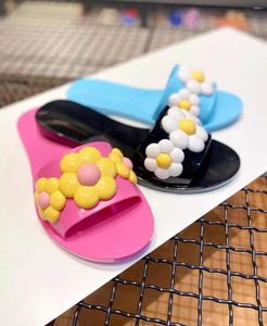 Slippare sommaren Brasilien Melissaes Kvinnors blomma flip flops Sweety Girls Cool Jelly Shoes Flat Beach Vacation Kvinna