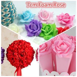 Dekorativa blommor 10st Pe Foam Pentagon Rose Artificial For Wedding Home Decoration Mariage Rosa Flores Klädhattar Tillbehör