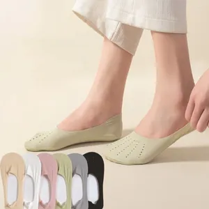 Women Socks Mesh Soft Ultra-Thin Breathable Boat High-Heeled Shoes Anti-slip Silicone Ankle Sock Summer