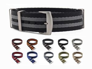 Assista Strap nylon 20mm 22mm cinto de segurança estilo militar material de pulseira de pulseira Acessórios de relógio OTAN H091570041918900476