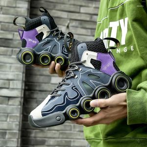Scarpe casual Sneaker con sola spessa Aumento di uomini Sneaker Sneaker Rollo di scarpe da pattinaggio Spettacolo Sports Personality Running