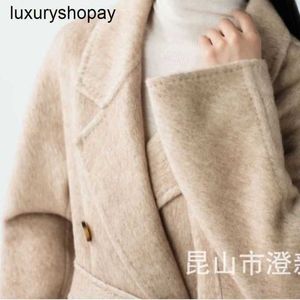 Maxmaras Cashmere Coat Womens Wool Coats 100 Falece Fleece Classic 101801 Двухгранный шерстяной вытянутый силуэт для Lightwei