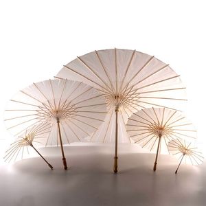 Vitbok paraplyer brud bröllop sommar utomhus solskydd trendiga parasoler 60st handtag fashionabla paraply skönhetsartiklar 60 cm ho03 b4