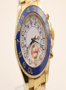 Super U1 Toppkvalitet 18K Gold Luxury Mens Watch M116680 Automatisk rörelse 44mm Sapphire White Dial 316 Rostfritt stål Watchband 5743969