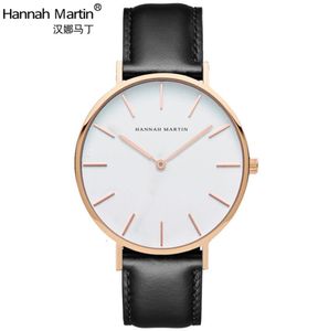 Drop High Quality Rose Gold Dial Watch Men Leather Waterproof Wristwatch Women Dress Fashion Japan Quartz Movement Saat2250561