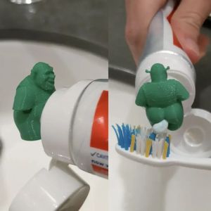 Установите Shrek Poopling Topper Topper для детей и взрослых зубной пасты, топпер -зубная паста аксессуары для ванной комнаты
