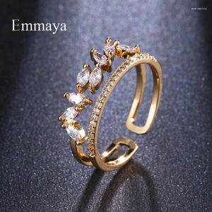 Klusterringar emmaya modemodell av kubik zirkon slumpmässigt arrangemang justerbar ring kvinnlig deltagande parti första val attraktiva smycken