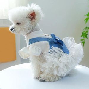 Dog Apparel Adorable Pet Dress With Bow Accent Charming Stylish Pearl Princess Easy-to-wear For Small